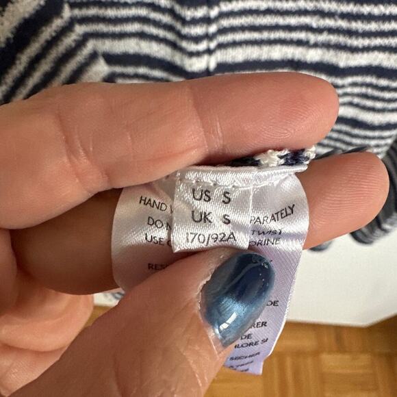 Free People Beach Knit Striped Lightweight Terry Cotton Sweater, Size S, NWOT - Picture 5 of 6